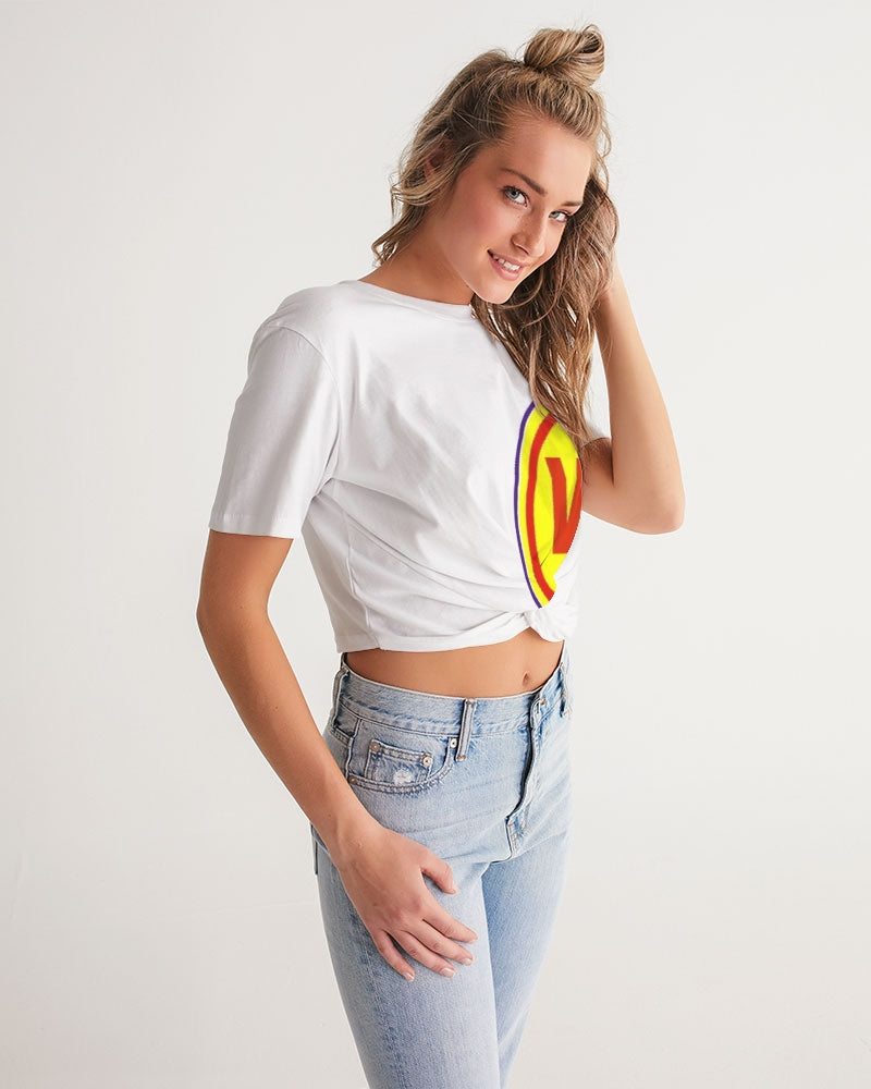 CWC LIFE Women's Twist-Front Cropped Tee