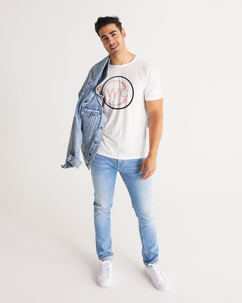 White Black and Pink Men's Tee