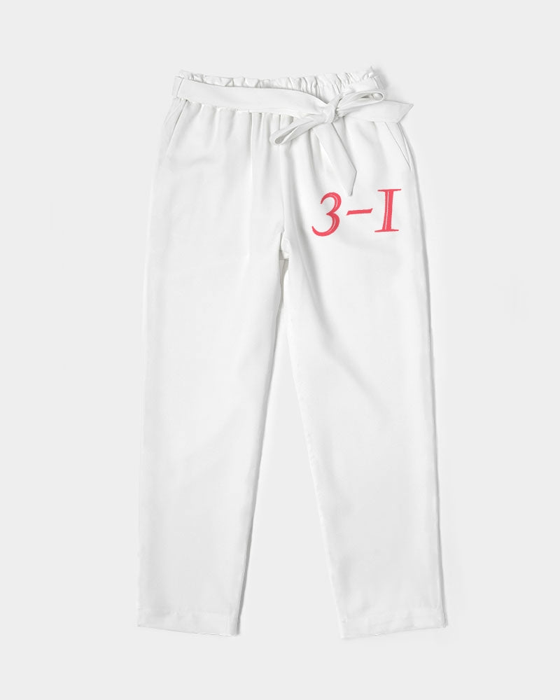 3-I Women's Belted Tapered Pants