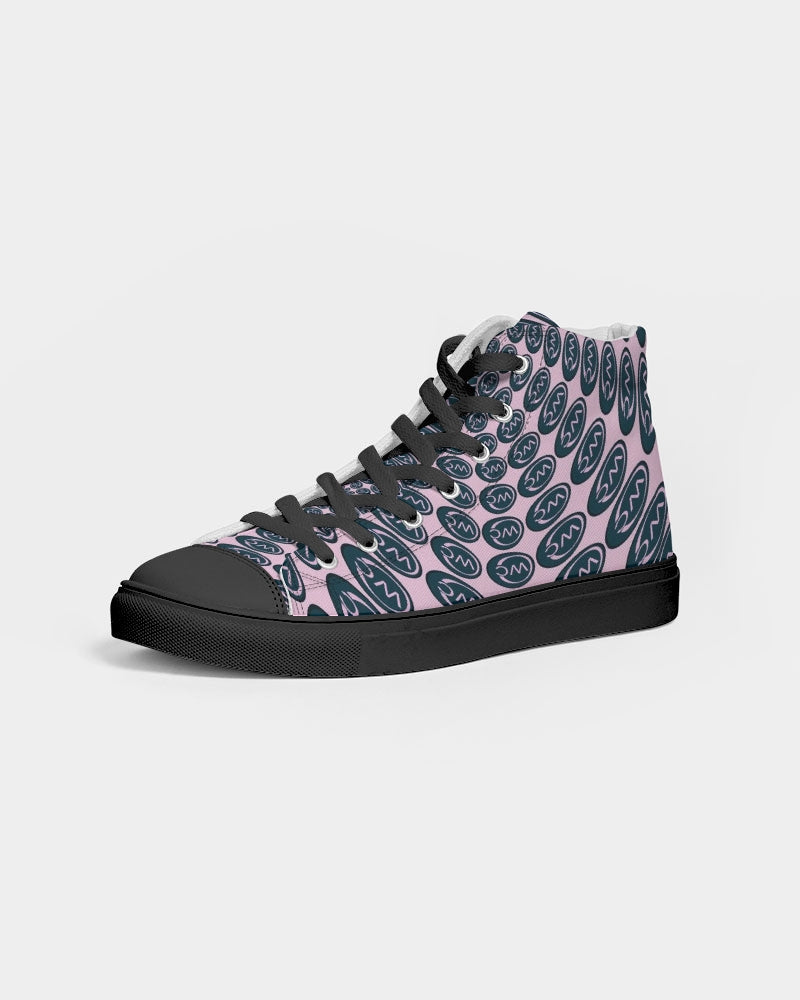 VORTEX PINK Women's Hightop Canvas Shoe - Black