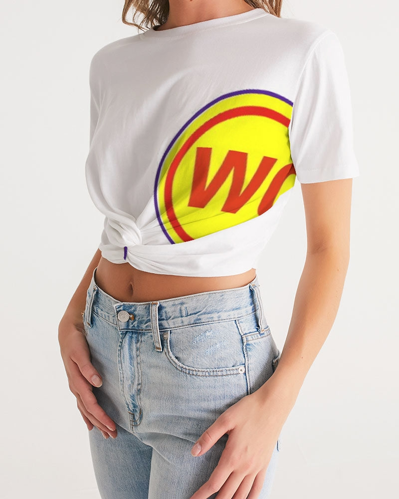 CWC LIFE Women's Twist-Front Cropped Tee