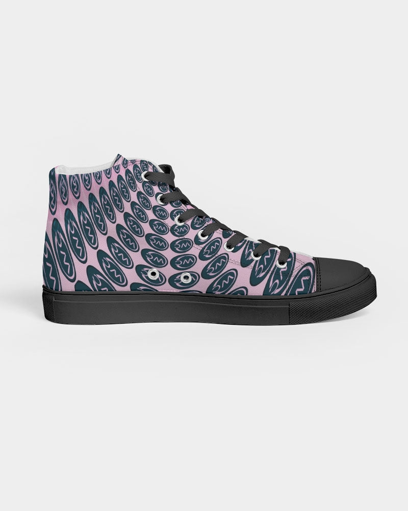 VORTEX PINK Women's Hightop Canvas Shoe - Black