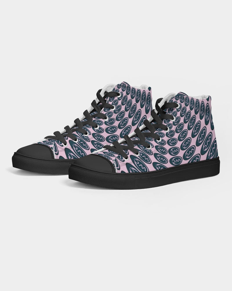 VORTEX PINK Women's Hightop Canvas Shoe - Black