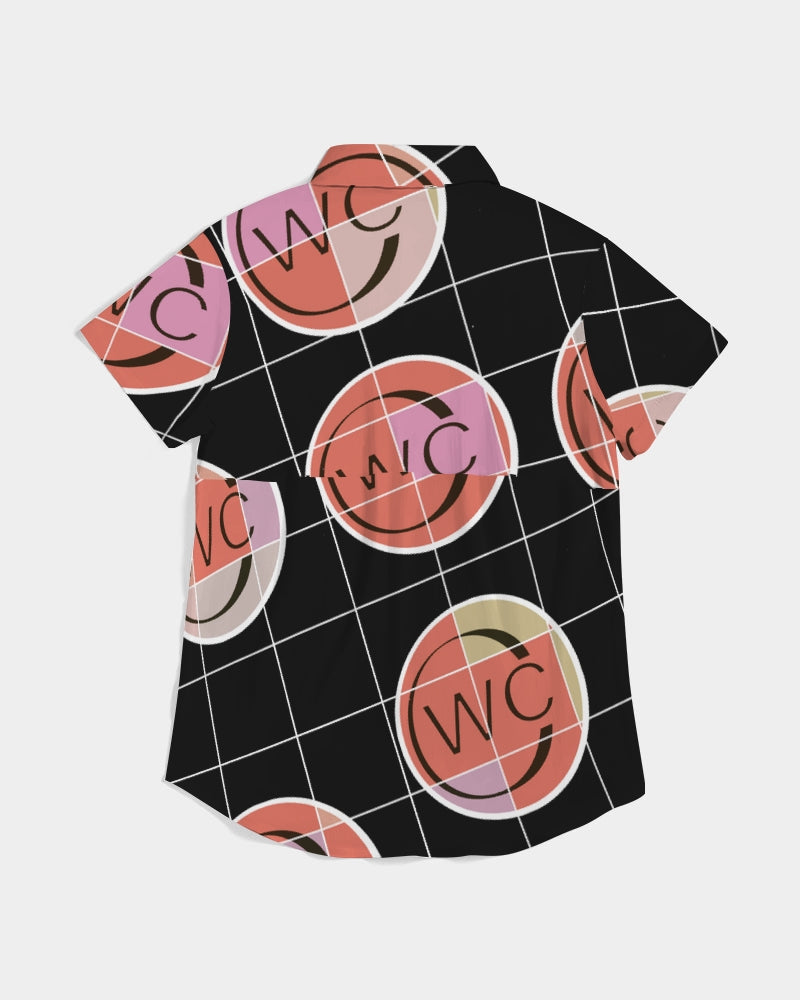 Puzzle Women's Short Sleeve Button Up