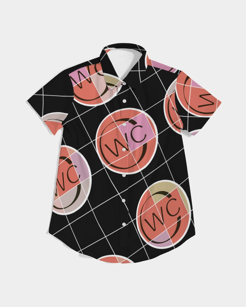 Puzzle Women's Short Sleeve Button Up