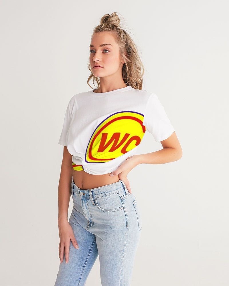 CWC LIFE Women's Twist-Front Cropped Tee