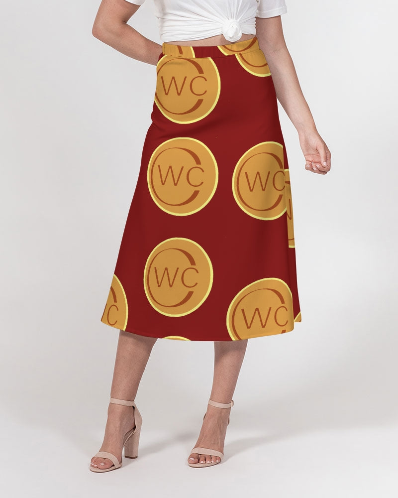 RUBYRED Women's A-Line Midi Skirt